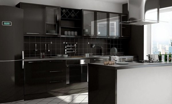 ห้องครัวสีดำสไตล์โมเดิร์น - ห้องครัว - ของแต่งบ้าน - ออกแบบ - ไอเดีย - ตกแต่งบ้าน - ไอเดียแต่งบ้าน - การออกแบบ - DIY - ไอเดียเก๋ - ห้องทานอาหาร