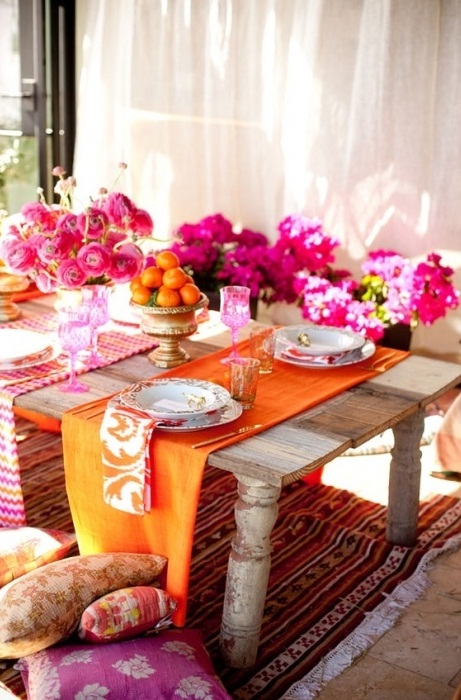 Trang trí bàn ăn theo tông màu xuân - Bàn ăn - Trang trí - Mẹo và Sáng Kiến