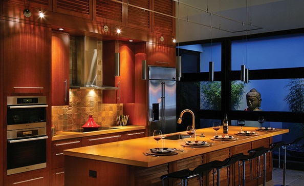Căn bếp ấm cúng mang phong cách Á Đông - Thiết kế - Nhà bếp