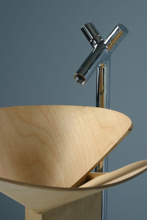 Aqua Vita - Washbasin with Wood - Aqua Vita