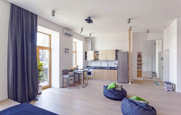 Học căn hộ ở Kiev cách thiết kế không gian sống 58 mét vuông
