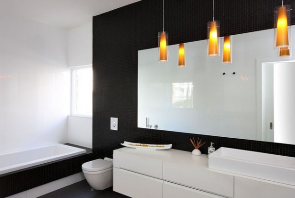 Decorate Bathroom with Sophisticated Black & White Color Scheme - Ideas - Bathroom - Design - Tips