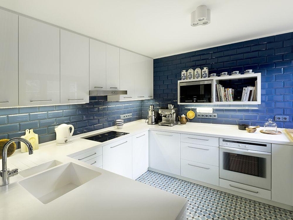 แต่งห้องครัวธีมสีขาว-น้ำเงิน สำหรับแม่บ้านยุคใหม่! - ห้องครัว - ห้องทานอาหาร - แบบห้องครัวสีขาวฟ้า - ออกแบบตกแต่งครัว - แต่งครัวสวย - ครัวสีฟ้า ขาว