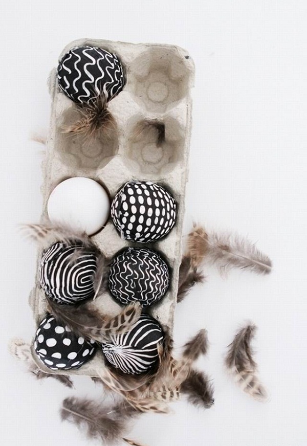 Những quả trứng Phục Sinh cực đáng yêu - Trang trí - Mẹo và Sáng Kiến - Trứng Phục sinh - Trắng & Đen