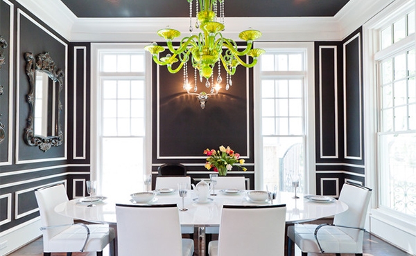 Phòng ăn với gam màu tối cho ngôi nhà đương đại - Phòng ăn - Ý tưởng