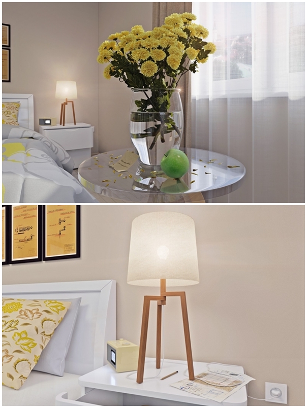 ห้องนอนขนาดใหญ่ แต่งลายดอกไม้สีเหลือง โดดเด่น สดใส!