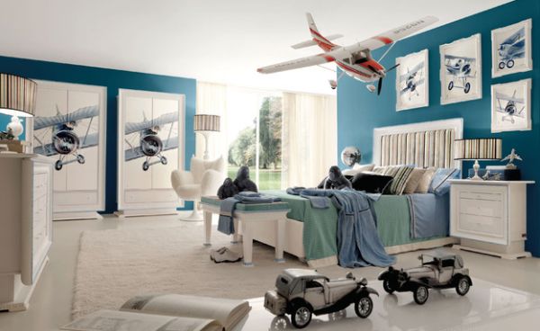 Phòng ngủ hiện đại màu xanh dương dành cho bé trai - Thiết kế - Phòng trẻ em - Ý tưởng