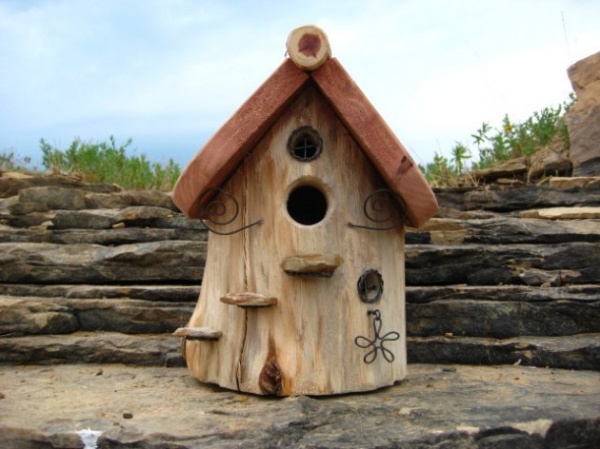 Nhà dành cho chim thú vị làm từ gỗ - Dành cho thú nuôi - Ý tưởng - Ngoài trời