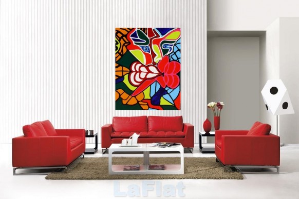 Living Rooms with Red and White for Christmas - Decoration