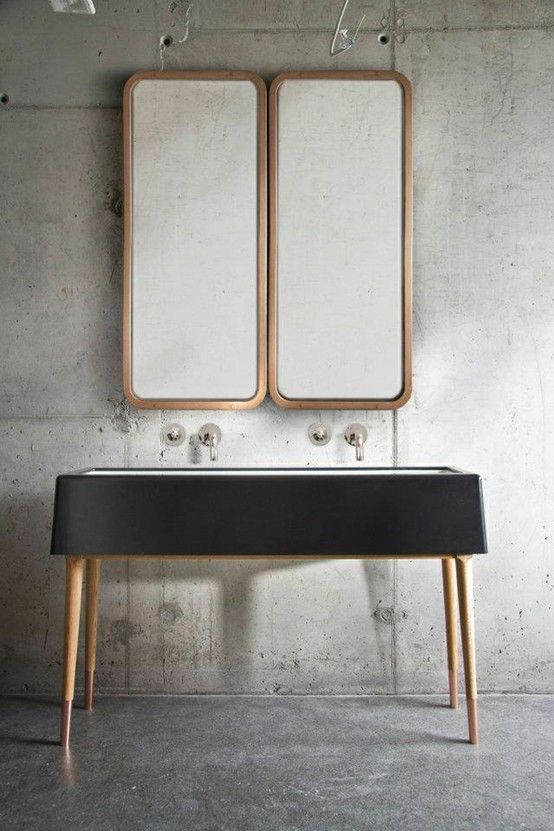 Phòng tắm với chất liệu bê tông - Thiết kế - Phòng tắm