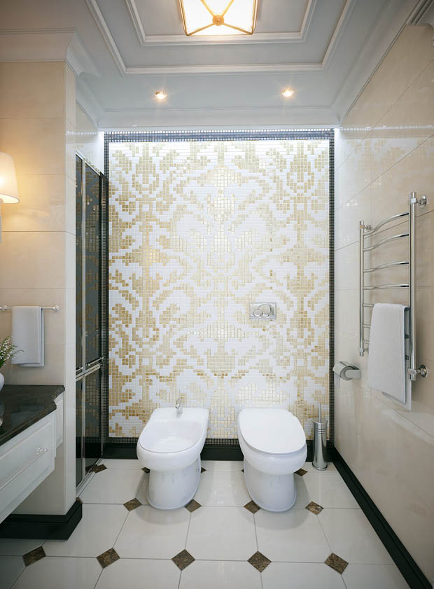 ลวดลายผนังงดงาม ตกแต่งห้องน้ำ สวยสะดุดตา!! - แต่งห้องน้ำ - แบบห้องน้ำสวย - การออกแบบห้องน้ำ - แต่งผนังห้องน้ำ - ห้องน้ำ