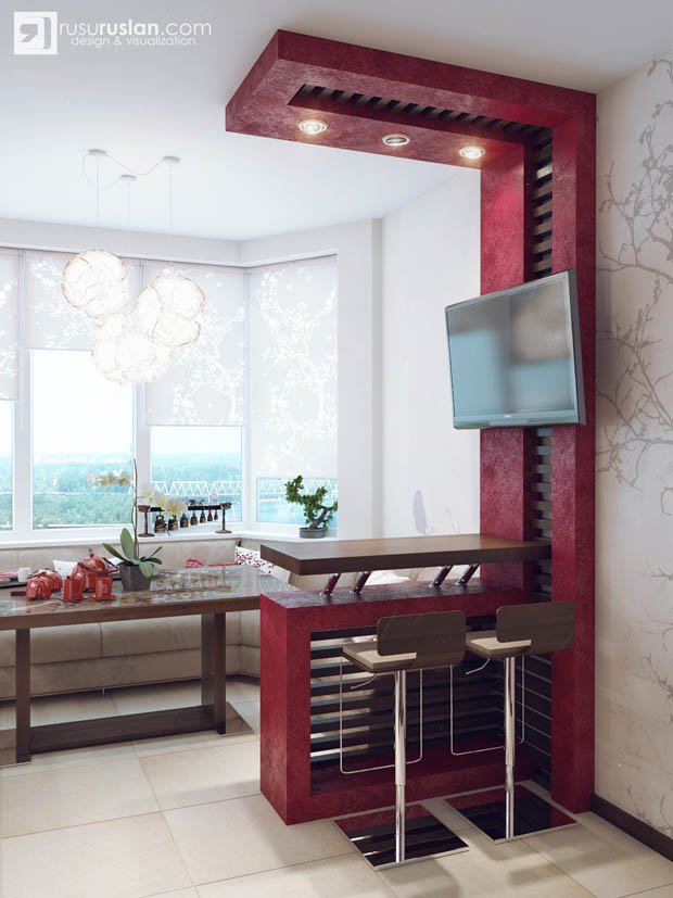 แบบห้องครัวสีขาว-แดงแสนลงตัว น่ารักคิขุ ดูทันสมัย สไตล์ญี่ปุ่น - ของแต่งบ้าน - ตกแต่ง - การออกแบบ - ห้องครัว - สไตล์ญี่ปุ่น - ครัวสีขาวแดง