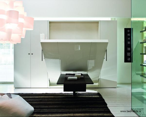 Amazing 3 in 1 Cabinet+Folding Bed+Table Designs by Bed Habits - Design - Interior Design - Cabinet - Dining Table - Folding Bed - Bed Habits Amsterdam - Furniture - Photo