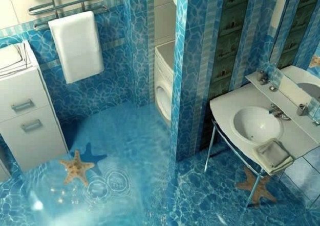 ไอเดียแต่งห้องน้ำด้วยภาพ3มิติ - ห้องน้ำ - ตกแต่ง - ไอเดียเก๋ - ภาพ3มิติ - การออกแบบ - พื้นห้องน้ำ - บ้าน