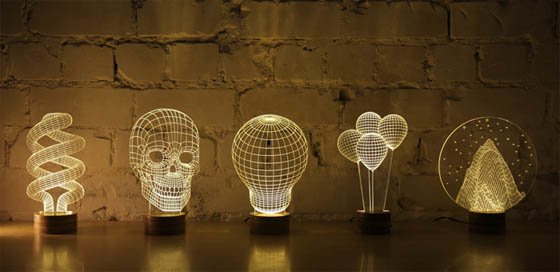Bulbing: bộ sưu tập đèn ảo ảnh 3D độc đáo