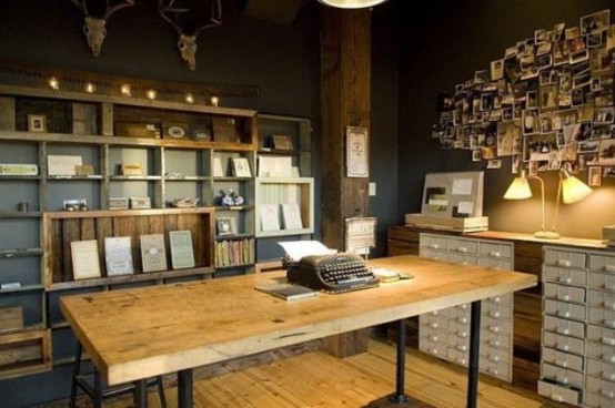 Phòng làm việc đẹp theo phong cách rustic - Thiết kế - Phòng làm việc