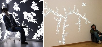 Light-emitting wallpaper  (papier peint lumineux)
