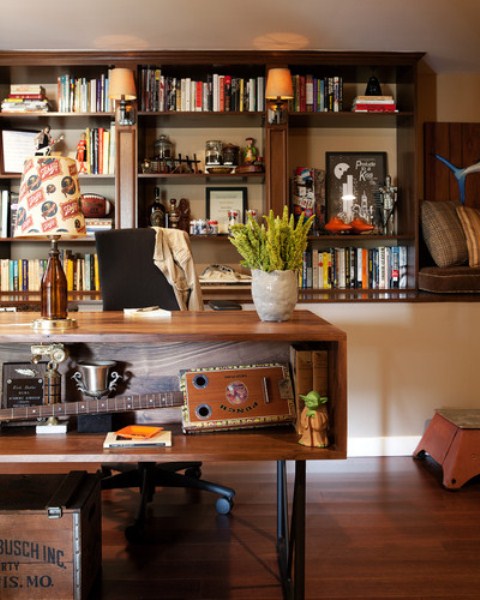 Dramatic Masculine Home Office Design Ideas For Men - Ideas - Design - Home Office