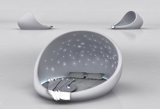 Chiếc giường bắt mắt với bầu trời sao lung linh - Thiết kế - Nội thất - Giường - Natalia Rumyantseva