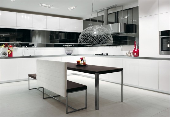 Inspirational Black And White Kitchen Designs - Kitchen