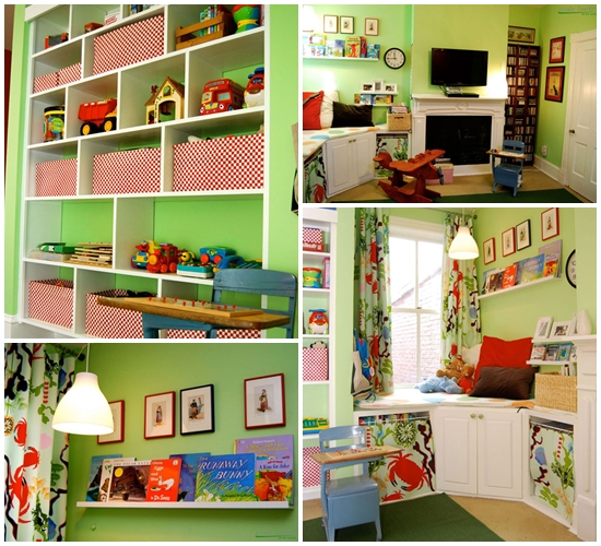 ห้องเด็กจอมซน ไว้เก็บกรุของเล่น แต่งโทนสีเขียวสดใส - ห้องเด็ก - การออกแบบ - ตกแต่ง - เฟอร์นิเจอร์ - แบบห้องสีเขียว - ห้องสำหรับเด็ก