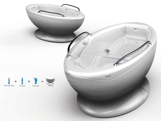 Thiết kê bồn tắm sáng tạo có thể giúp tiết kiệm nước dùng - Bồn tắm - Thiết kế - Phòng tắm