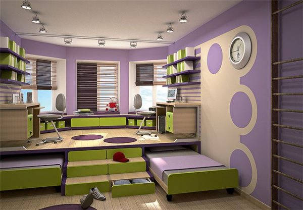 Thiết kế giường phụ trong phòng trẻ em - Thiết kế - Nội thất - Giường