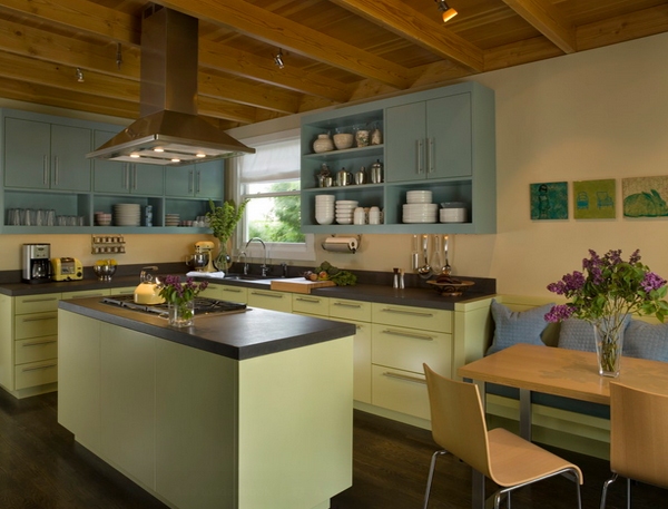 Không gian nấu ăn thêm rực rỡ với tủ và kệ đầy màu sắc - Nội thất - Thiết kế - Bếp - Tủ bếp - Kệ bếp