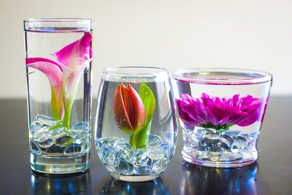 วิธีทำ “ดอกไม้ในแก้วน้ำ” ทำง่ายแต่สวยหรู