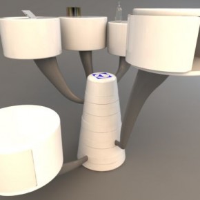 Kitchen Tree by Balin Lee - Futuristic Kitchen Appliance to Save Space - Decoration - Kitchen - Design - Interior Design - Ideas - Kitchen Tree - Balin Lee - Futuristic