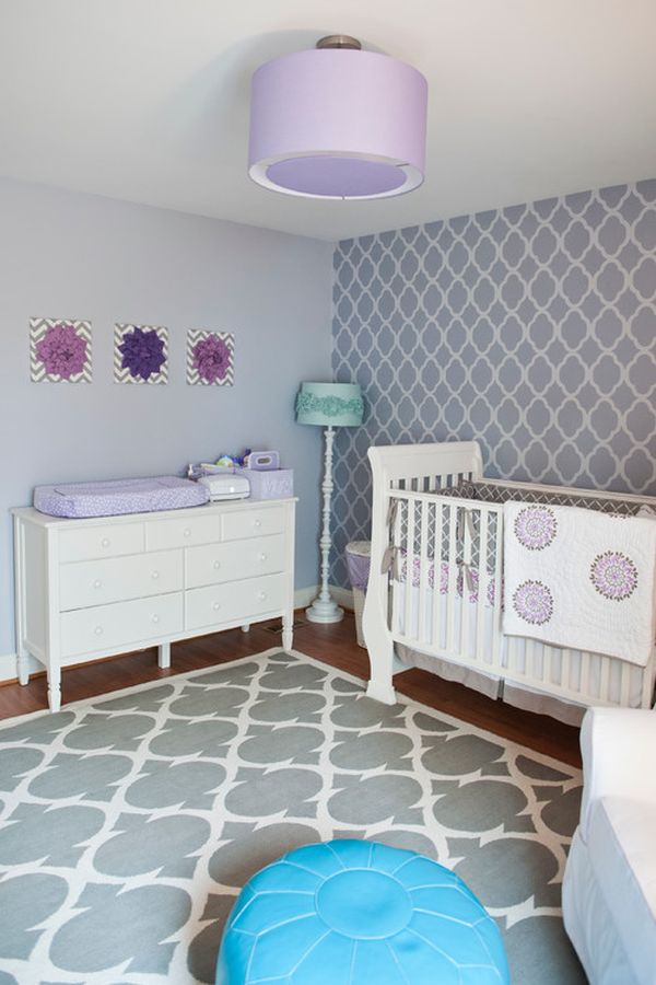 Ý tưởng mang sắc tím lavender vào phòng trẻ sơ sinh - Ý tưởng - Trang trí - Phòng trẻ em