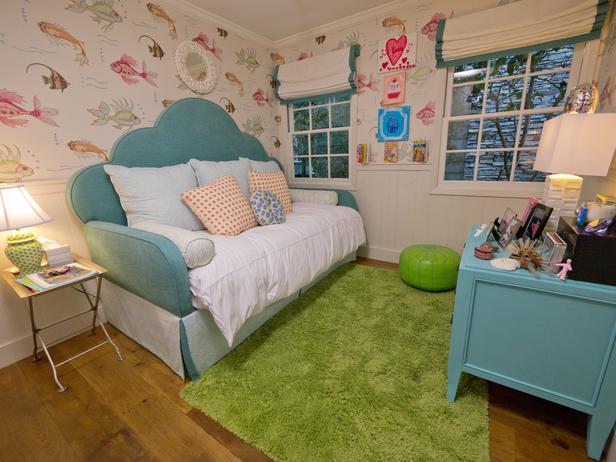 Thiết kế phòng bé gái với màu xanh chủ đạo - Phòng bé gái