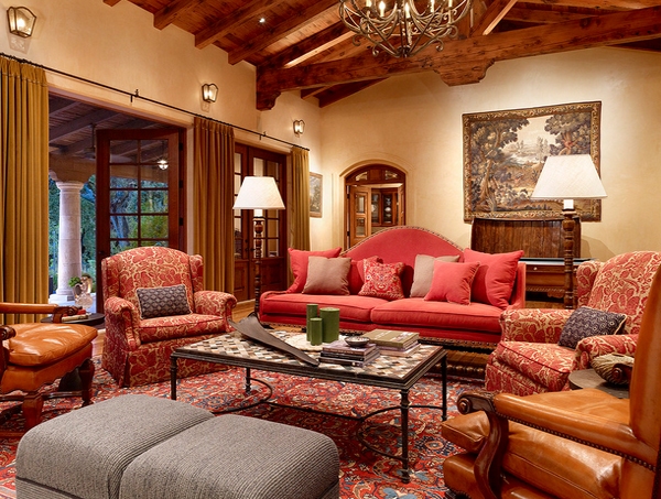 Phòng khách lộng lẫy và ấm cúng theo phong cách Tuscan, Italia - Phòng khách - Thiết kế đẹp - Thiết kế - Hình ảnh