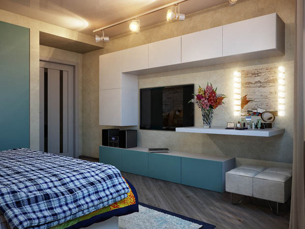 แบบห้องนอนสไตล์ Loft น่ารัก สดใส ผ่อนคลายสบายๆ - ห้องนอน - แบบห้องนอนน่ารัก - ห้องนอนสไตล์ Loft - แต่งห้องนอนผ่อนคลาย - แต่งผนังคอนกรีต