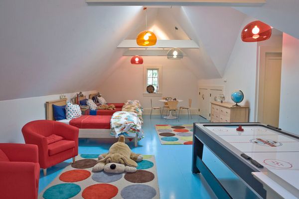 Phòng chơi cho trẻ được chuyển đổi từ tầng áp mái - Phòng chơi cho trẻ - Thiết kế - Mẹo và Sáng Kiến