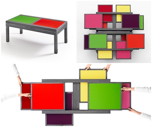 เจ๋ง! "โต๊ะอเนกประสงค์หลากสี" เปลี่ยนดีไซน์ตามใจชอบ