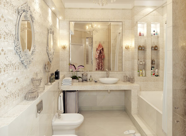 วิ้ง!! ห้องน้ำวินเทจ ขาวสะอาด สว่างไสว!! - แต่งห้องน้ำ - ห้องน้ำแนววินเทจ - ห้องน้ำสีขาว - แบบห้องน้ำสีสว่าง - สไตล์วินเทจ
