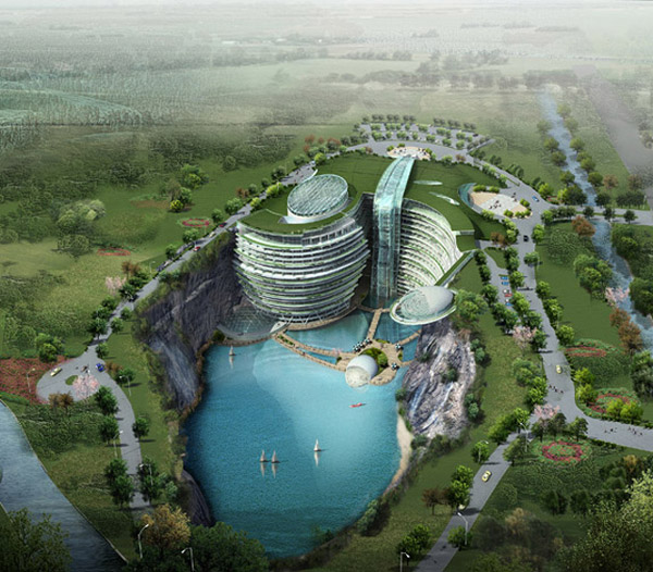 จีนเปลี่ยนหลุมขยะยักษ์ เป็นโรงแรม5 ดาว