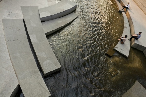 Glamourious Chongae Sunken stone garden, Seoul, Korea - Architecture - Light