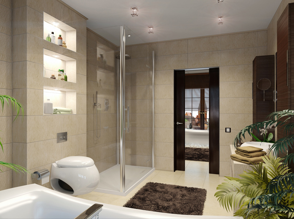 แบบห้องน้ำที่แต่งสวยสดชื่นด้วยต้นไม้ ในสไตล์รีสอร์ท - แต่งห้องน้ำ - แบบห้องน้ำสวย - ห้องน้ำสไตล์รีสอร์ท - ไอเดียแต่งห้องน้ำ - ห้องน้ำสวยสดชื่น