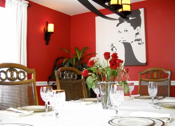 Trang trí sắc đỏ vào phòng ăn - Thiết kế - Ý tưởng - Phòng ăn