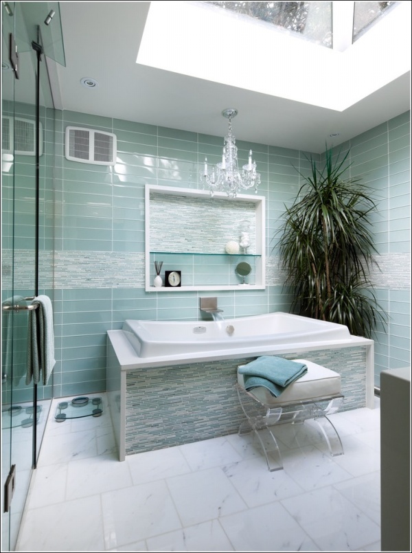 Những phòng tắm mang sắc xanh mát rượi - Trang trí - Ý tưởng - Nội thất - Thiết kế đẹp - Phòng tắm - Màu xanh