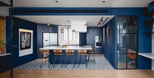 แต่งบ้านด้วยไอเดีย Bold Blue and Black - ตกแต่งบ้าน - บ้านในฝัน - ไอเดีย - บ้านสวย - การออกแบบ - ไอเดียเก๋ - ห้องนอน - ห้องน้ำ - ห้องครัว - ตกแต่ง - ของแต่งบ้าน