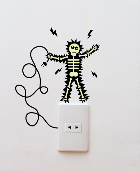 Sticker Siêu Ngộ nghĩnh Phát Sáng Trong Đêm Tối - Decal dán tường - Sticker dạ quang - Trang trí