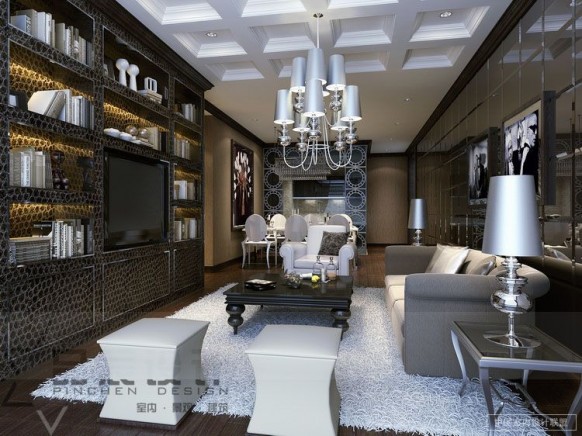 Luxurious Design in Far East Living Room - Interior Design