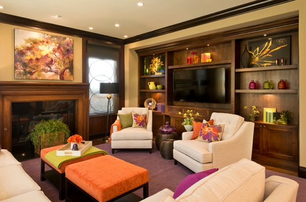 Một số cách phối màu cho phòng khách thêm cuốn hút - Kiến trúc - Trang trí - Ý tưởng - Nội thất - Phòng khách
