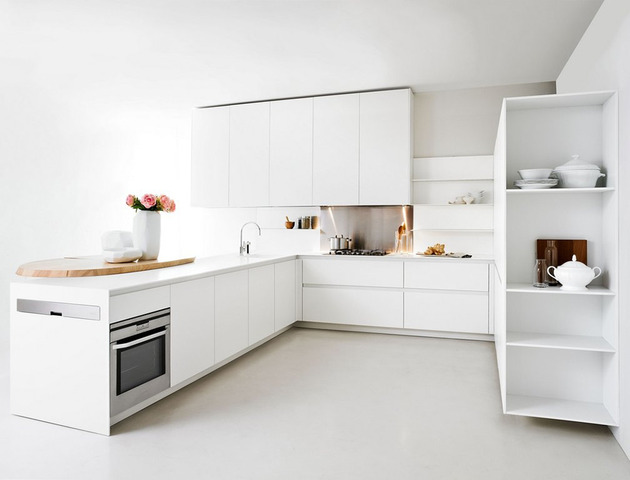 แต่งห้องครัวโทนสีขาว หรูหรา ทันสมัยในพื้นที่จำกัด! - แต่งครัวสีขาว - แบบครัวสวย - ตกแต่งครัวโทนสีขาว - ครัวขนาดเล็ก - ห้องครัวพื้นที่จำกัด