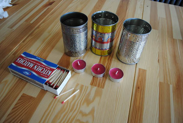 DIY โคมไฟ สร้างความโรแมนติก ด้วยไอเดียสุดประหยัด - DIY - งานประดิษฐ์ - โคมไฟ - กระป๋อง - DIY โคมไฟ - ประดิษฐ์โคมไฟ - งานฝีมือ