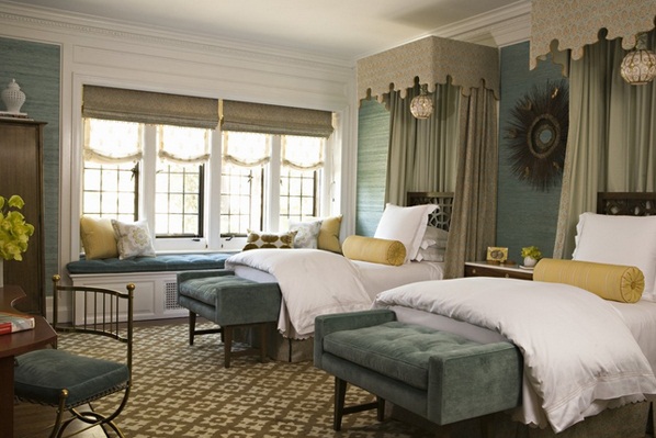 Phòng ngủ tuyệt vời với 3 sắc màu xám, xanh ngọc và vàng - Thiết kế - Phòng ngủ - Xu hướng