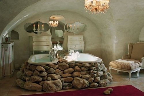 Cảm giác bình yên với bồn tắm làm từ đá tự nhiên - Thiết kế - Bồn tắm - Phòng tắm